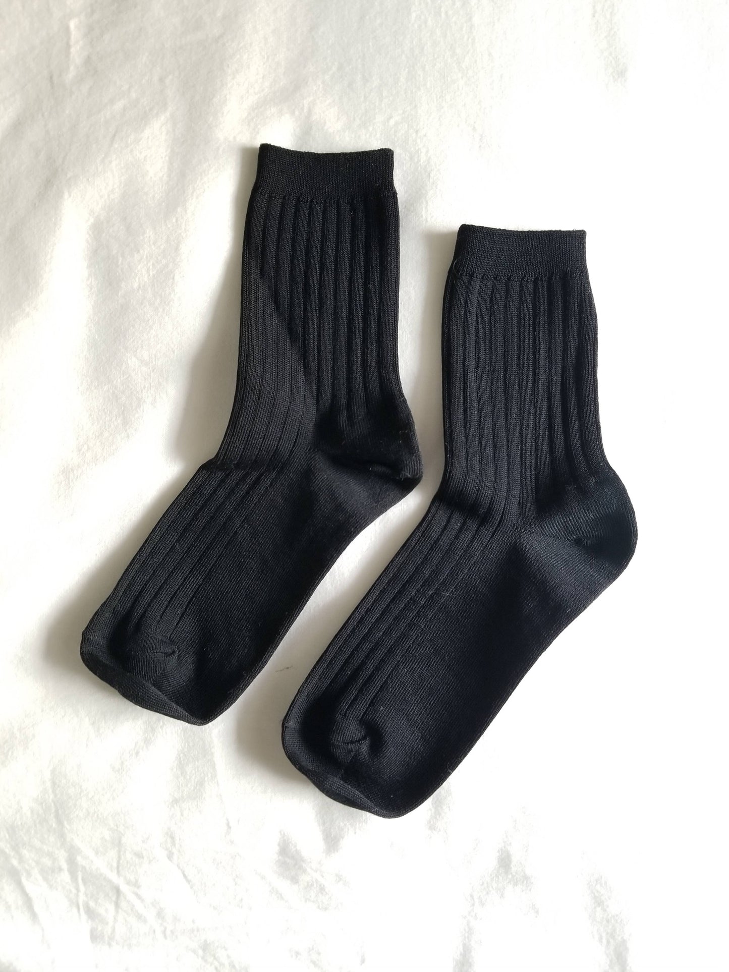 Her Socks - Mercerized Combed Cotton Rib: Pesto