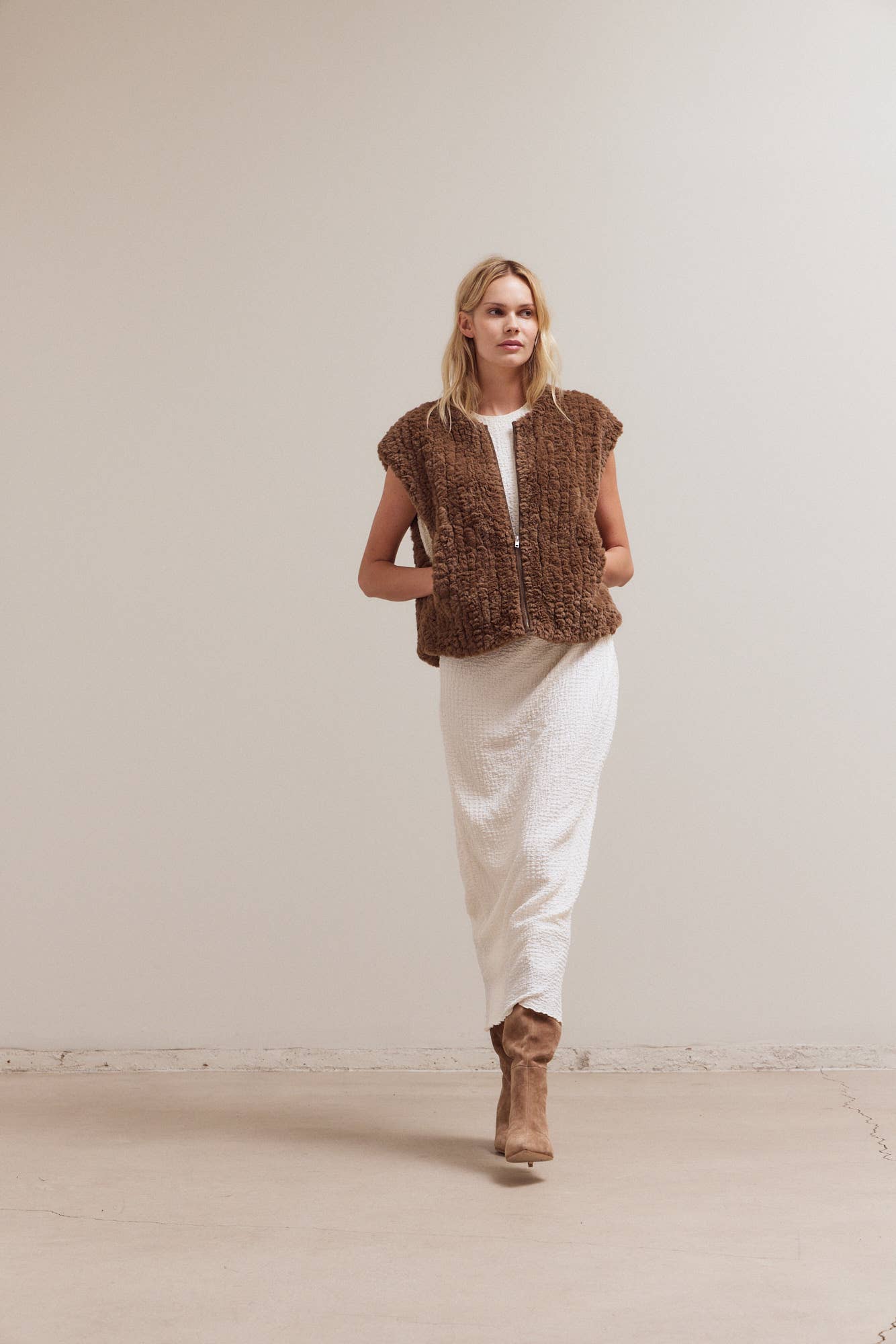 Faux Fur Zip Vest