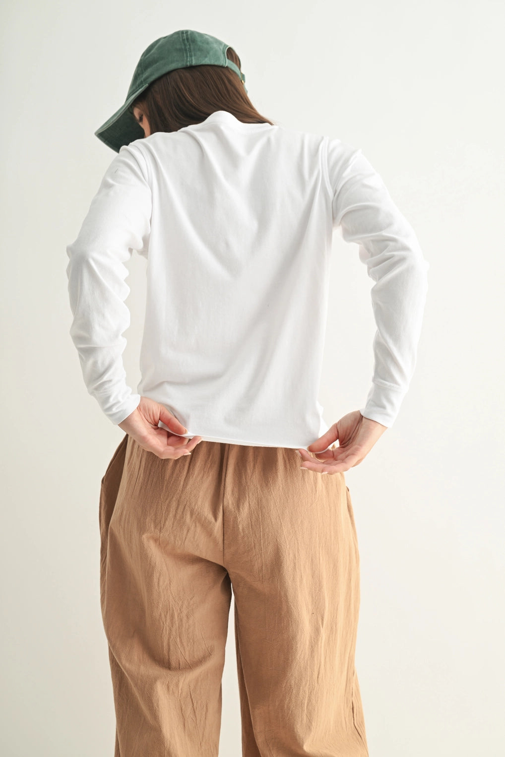 Stonewash Pima Cotton Boxy Long Sleeve