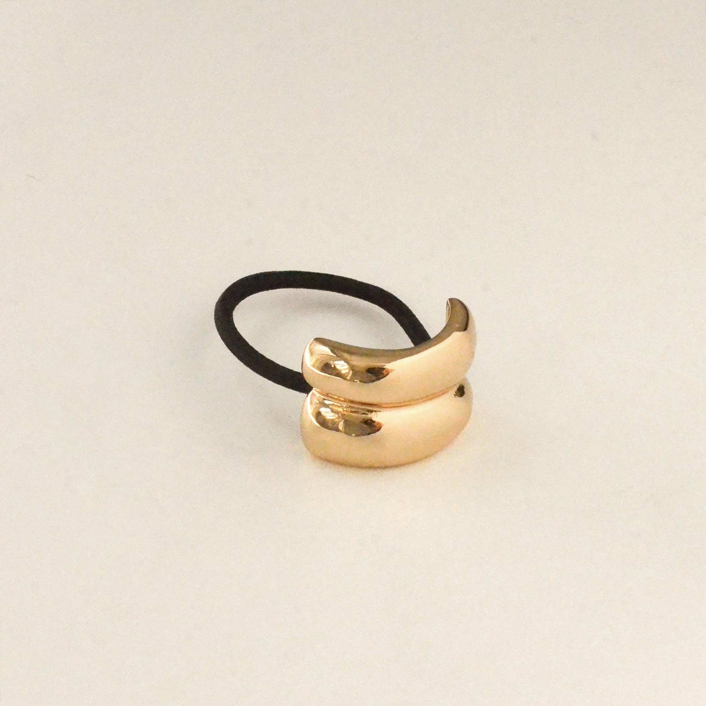 Mini Double Arch Metal Ponytail Hair Tie | Gold