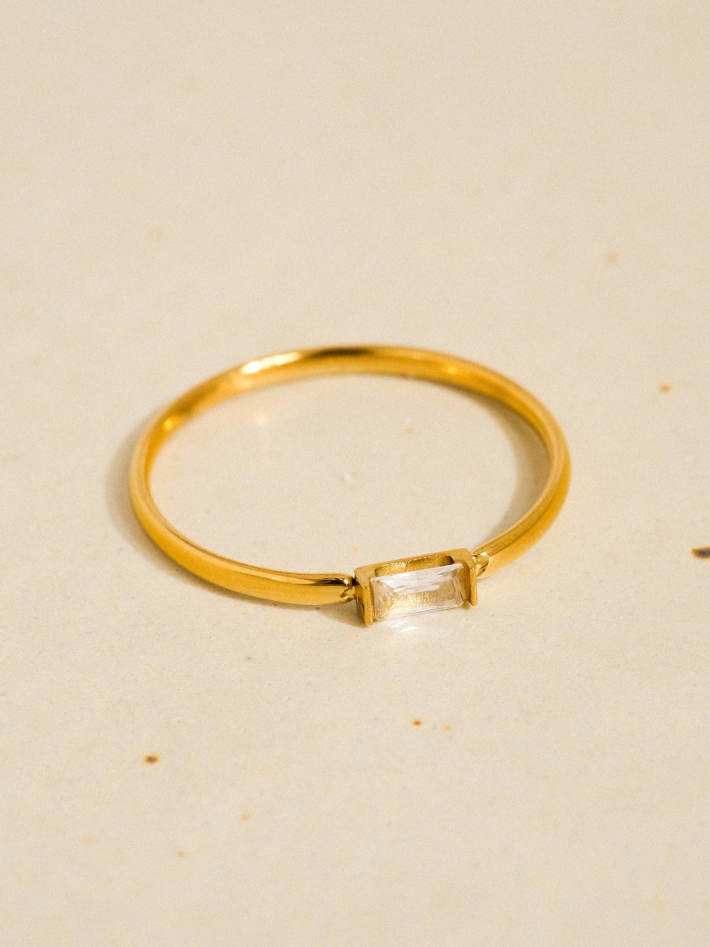 Côme 18K Gold Non-Tarnish Minimalist Thin CZ Band