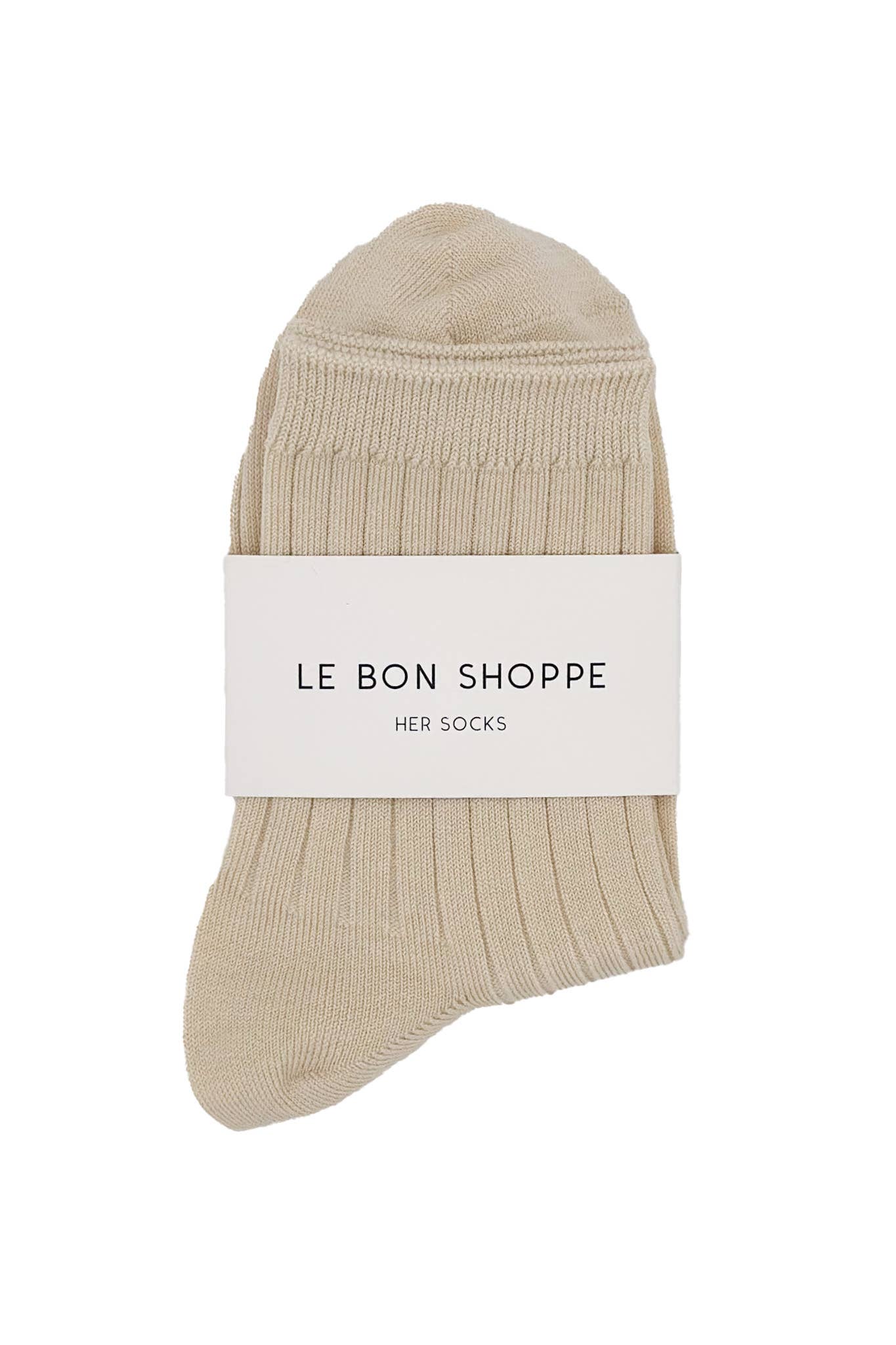 Her Socks - Mercerized Combed Cotton Rib: Pesto