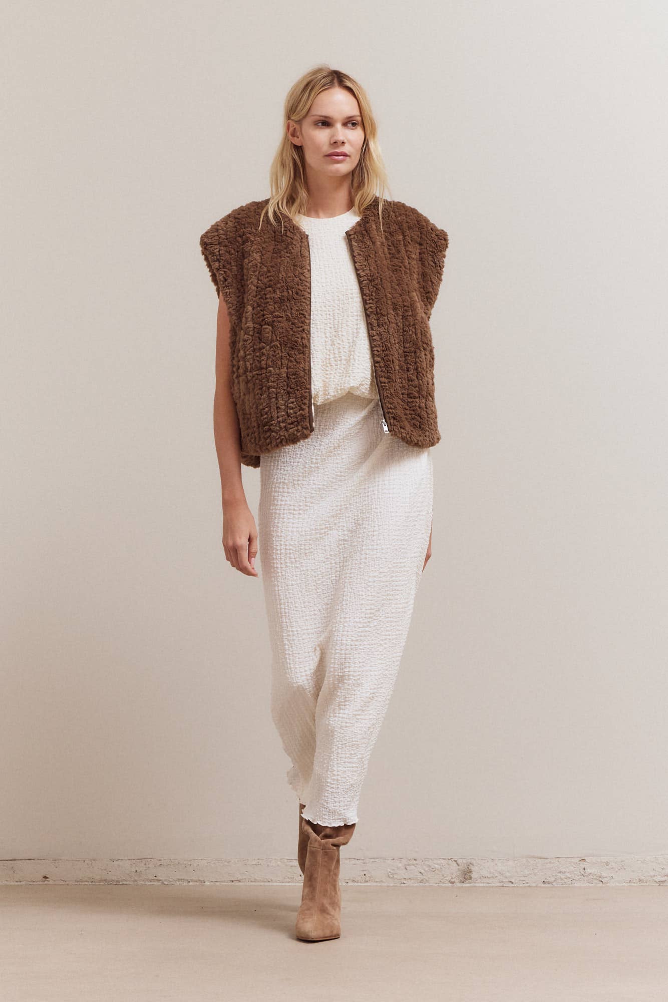 Faux Fur Zip Vest