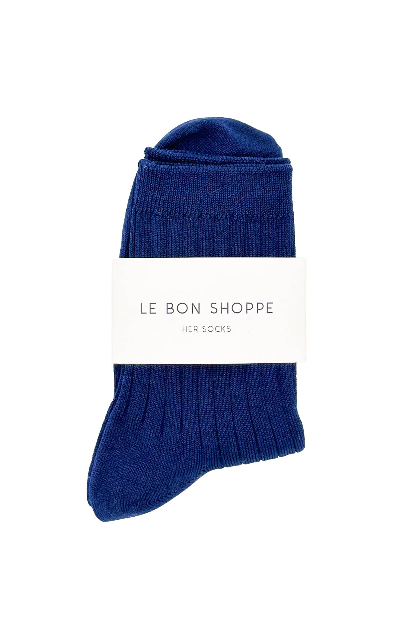 Her Socks - Mercerized Combed Cotton Rib: Pesto