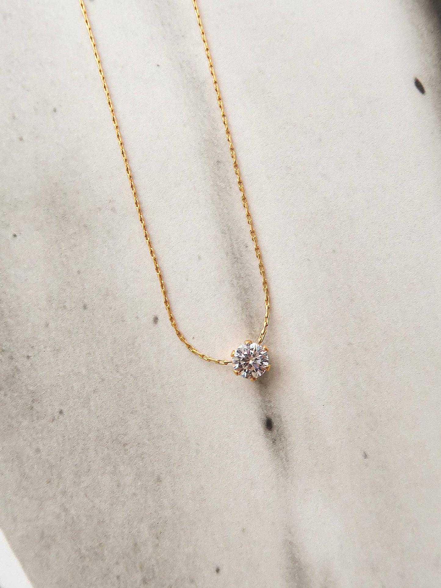 Ciara Petite Round CZ Necklace