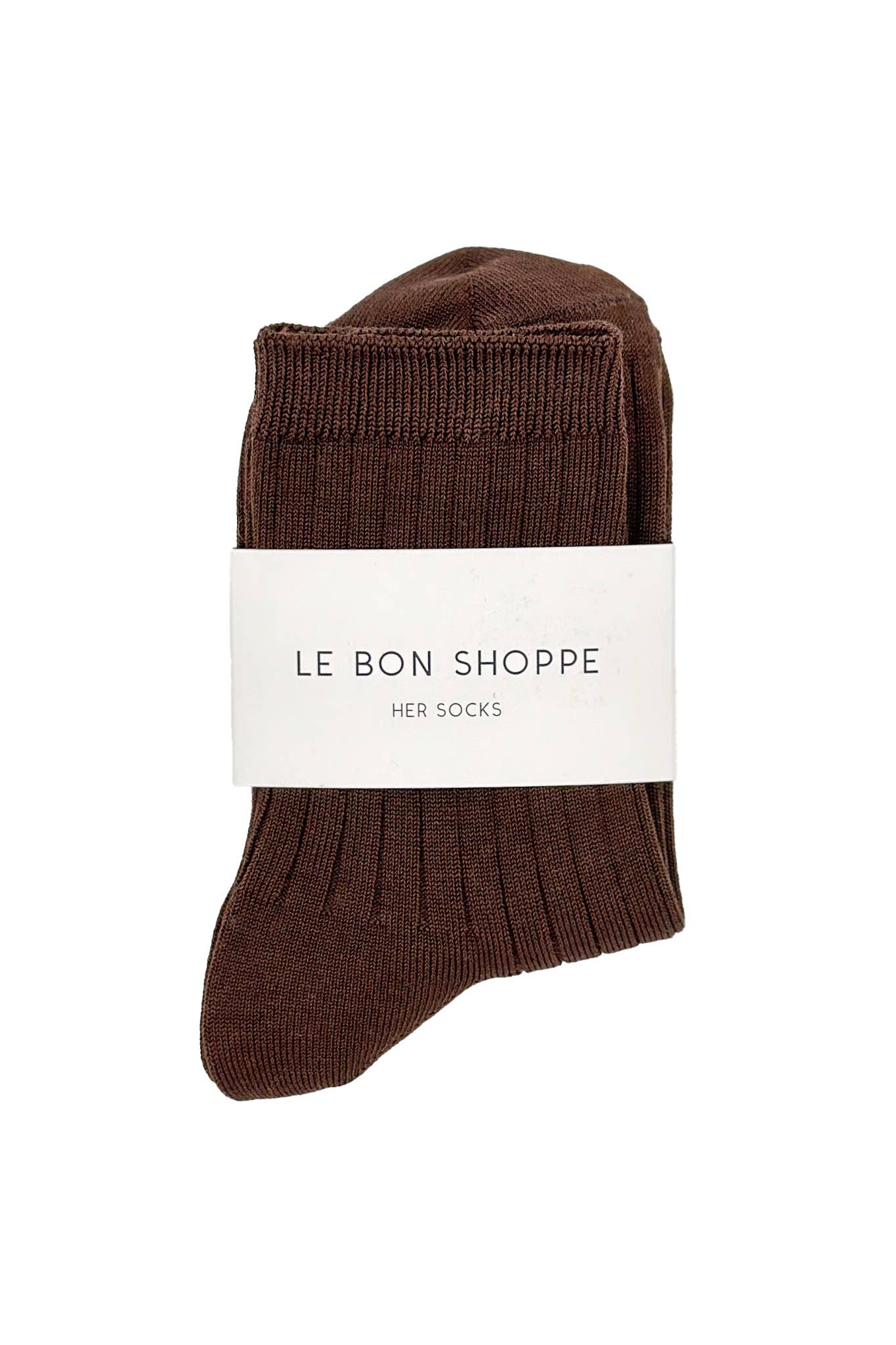 Her Socks - Mercerized Combed Cotton Rib: Pesto