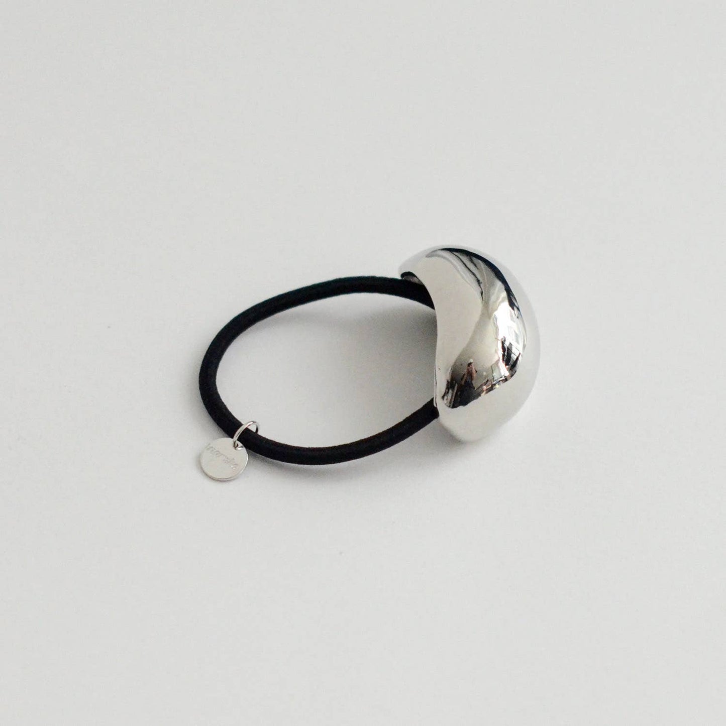 Bold Crescent Metal Cuff Hair Tie | Silver