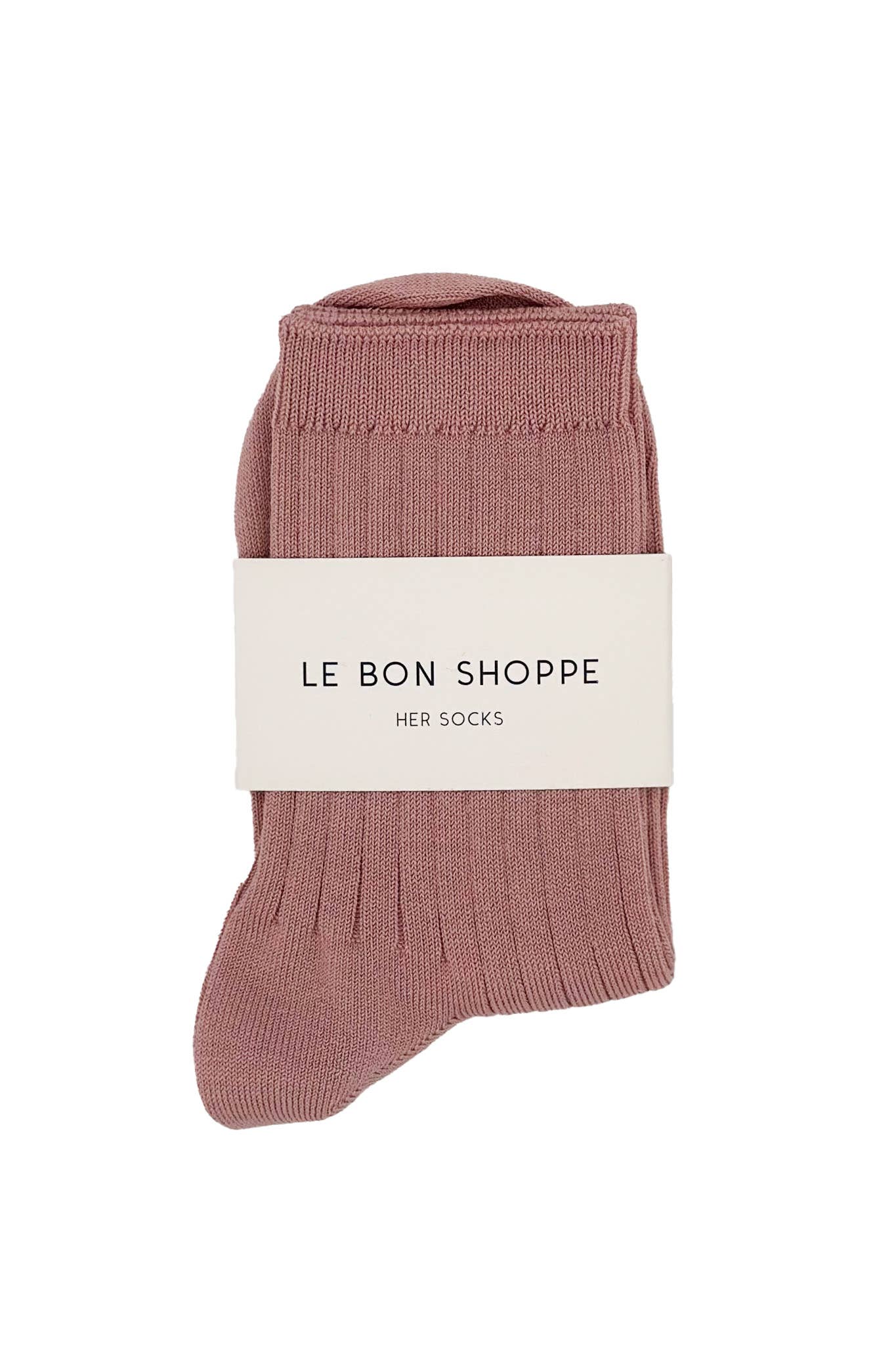 Her Socks - Mercerized Combed Cotton Rib: Pesto