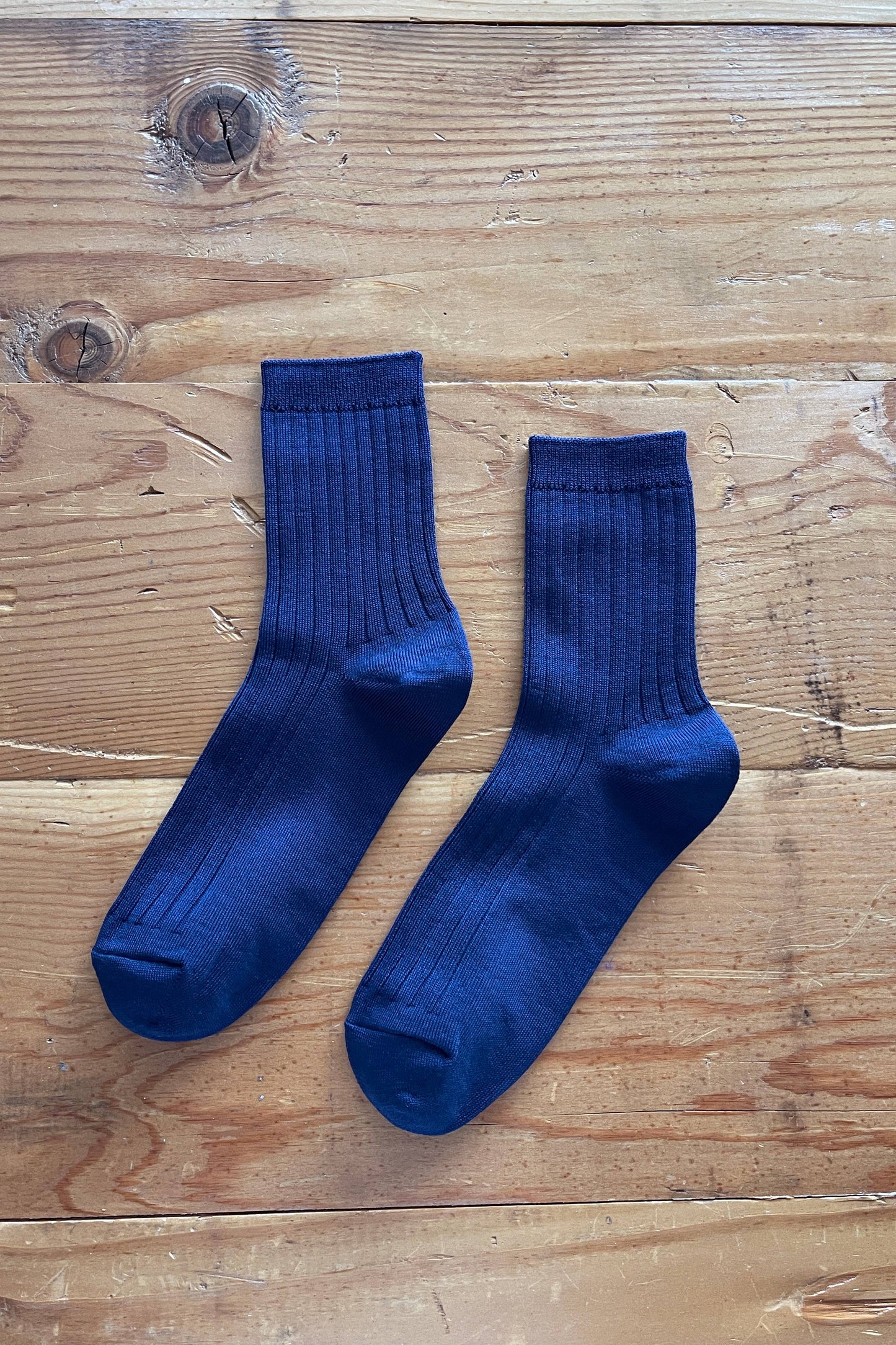 Her Socks - Mercerized Combed Cotton Rib: Pesto