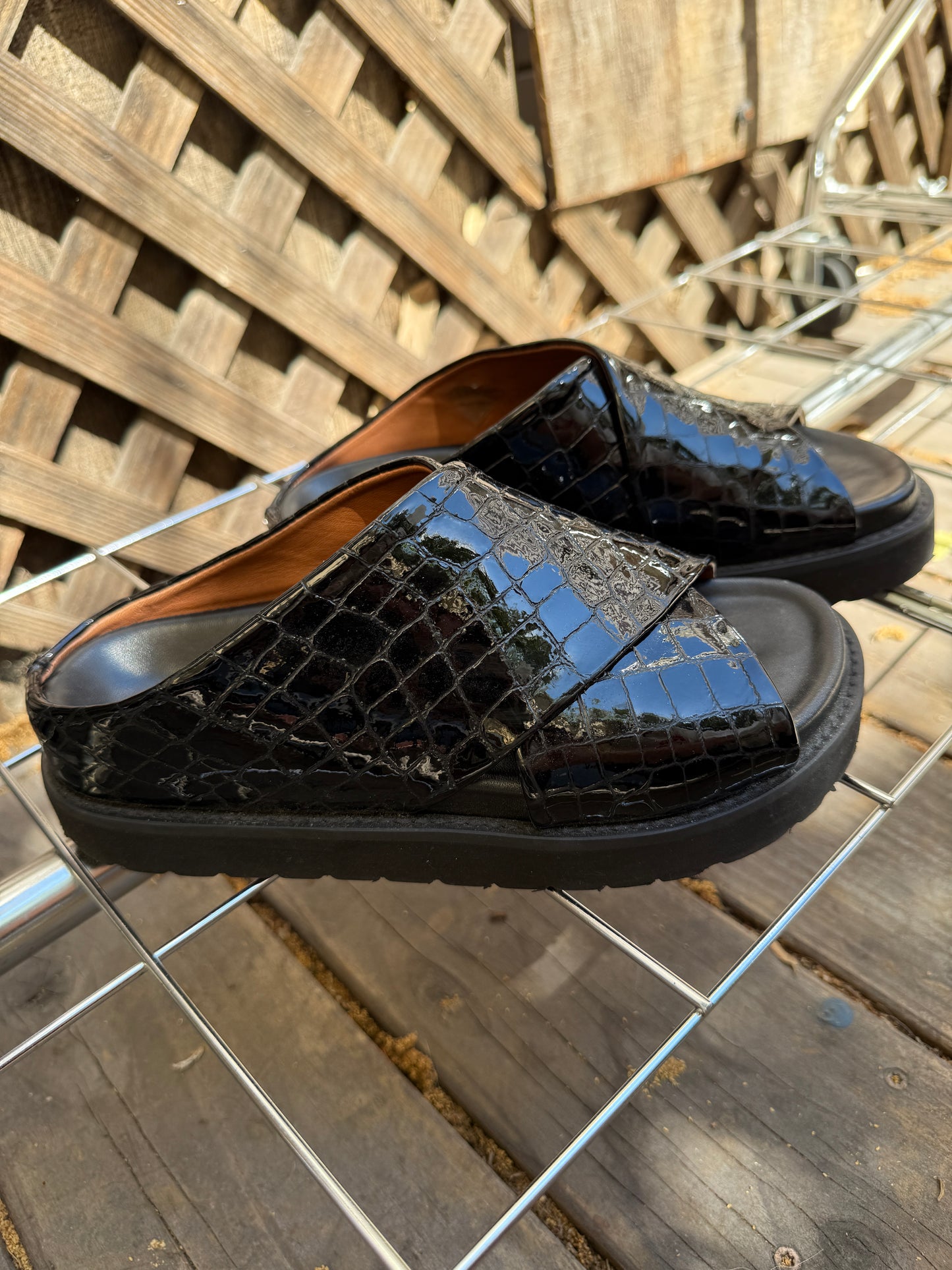 GANNI crossover platform sandals