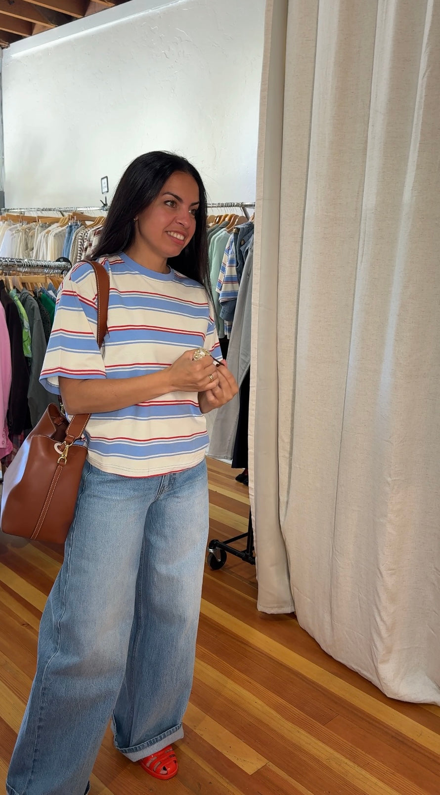 High Rise Wide Leg Jeans with Finished Hem