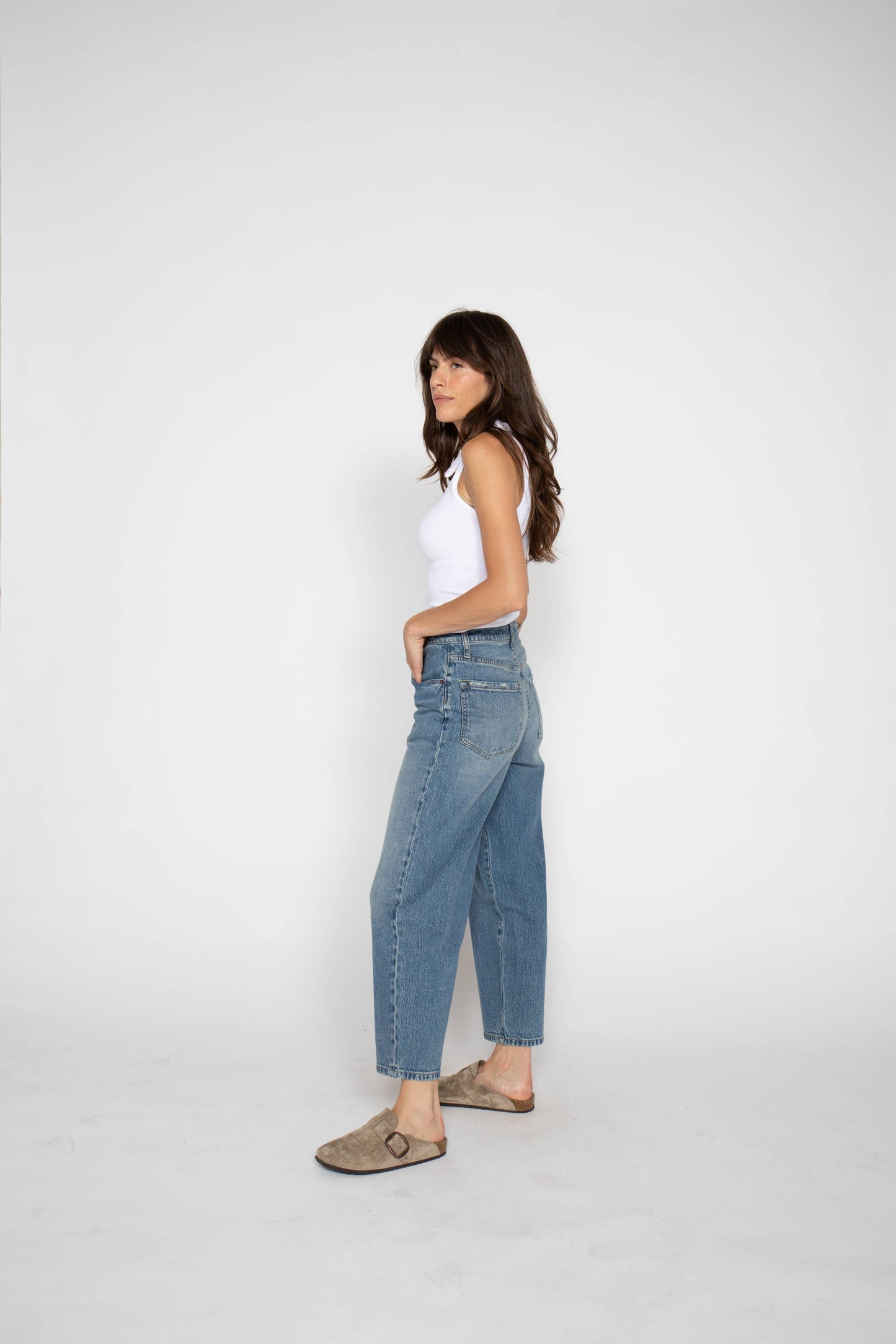 Harlow High Rise Barrel Jean, Vintage Denim