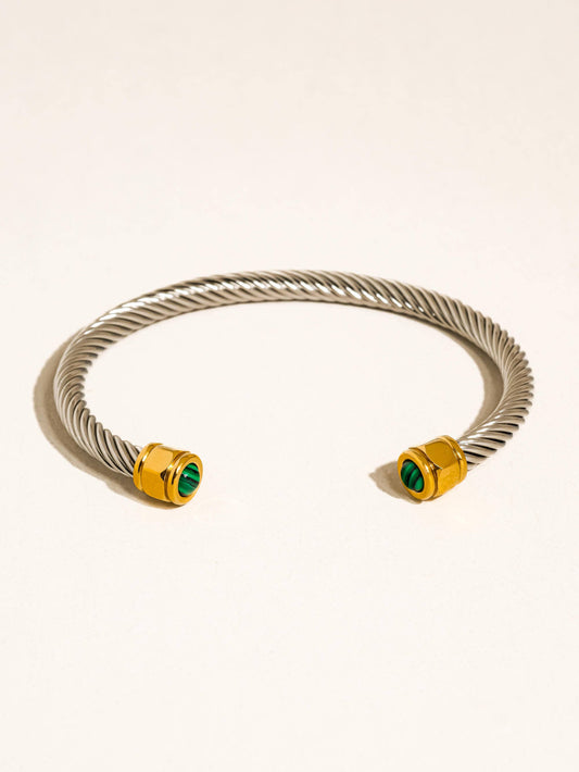 Vail Stone Braided Bangle: Multi-Colored
