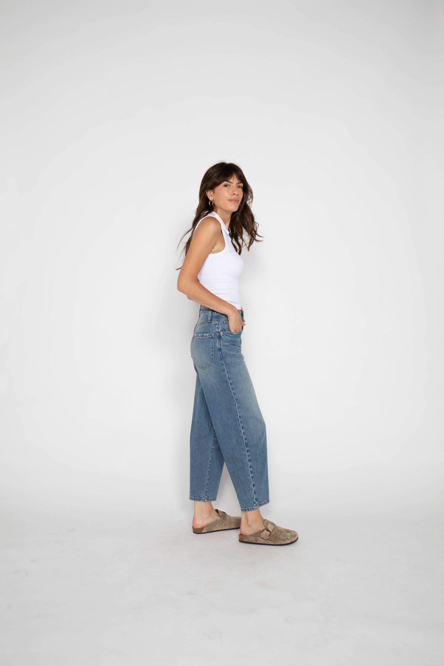 Harlow High Rise Barrel Jean, Vintage Denim